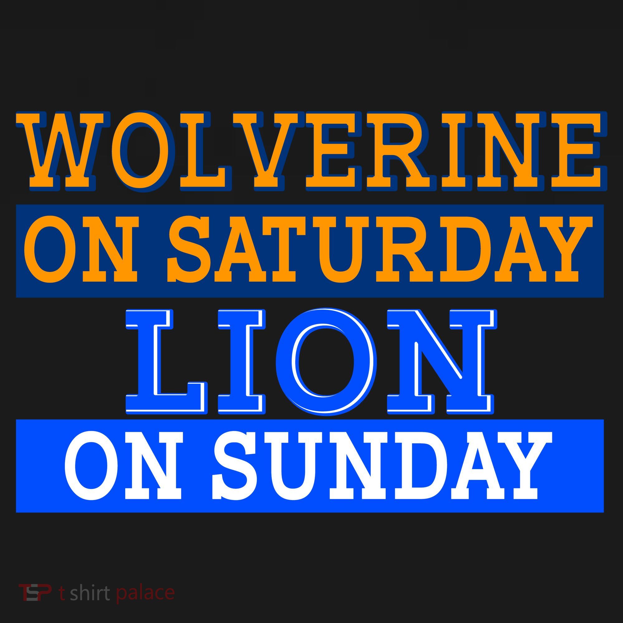 Wolverine On Saturday Lion on Sunday Sports Fan Women's Tank Top