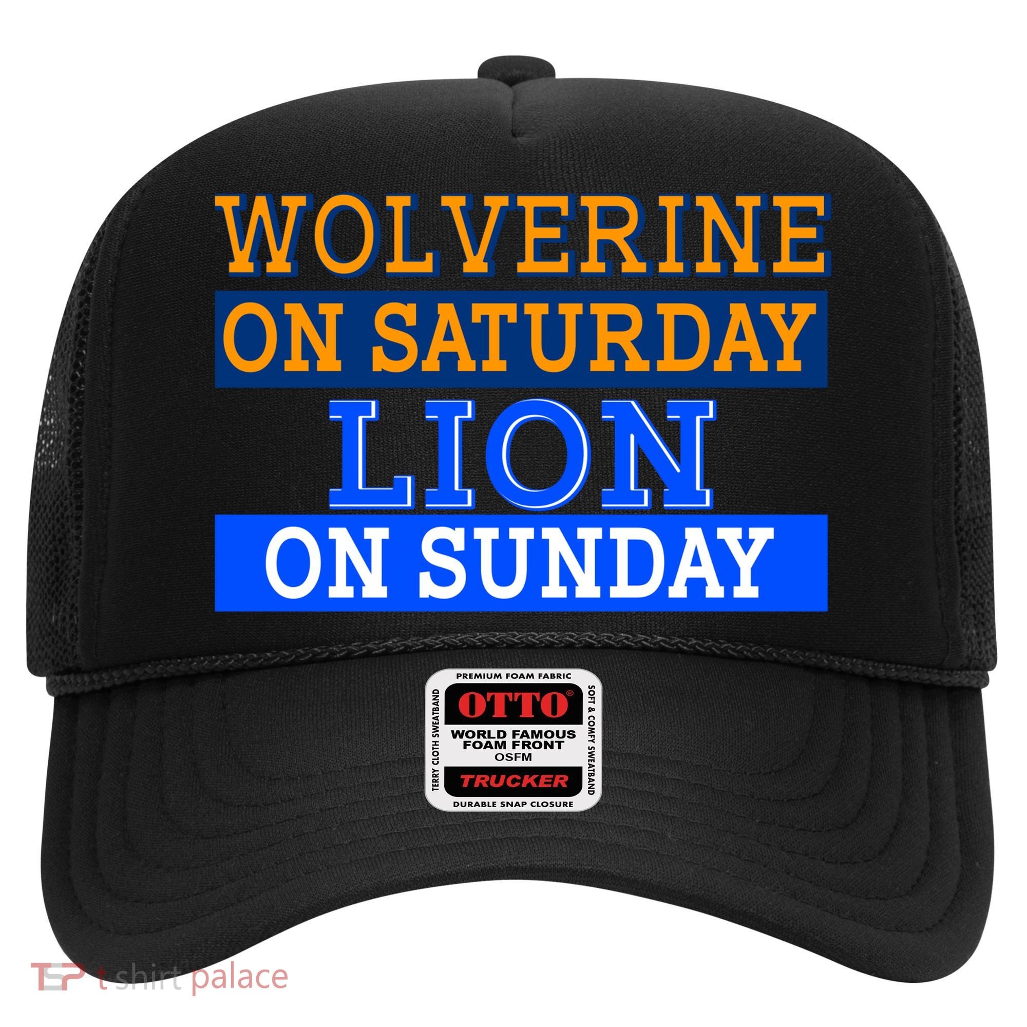 Wolverine On Saturday Lion on Sunday Sports Fan Hat