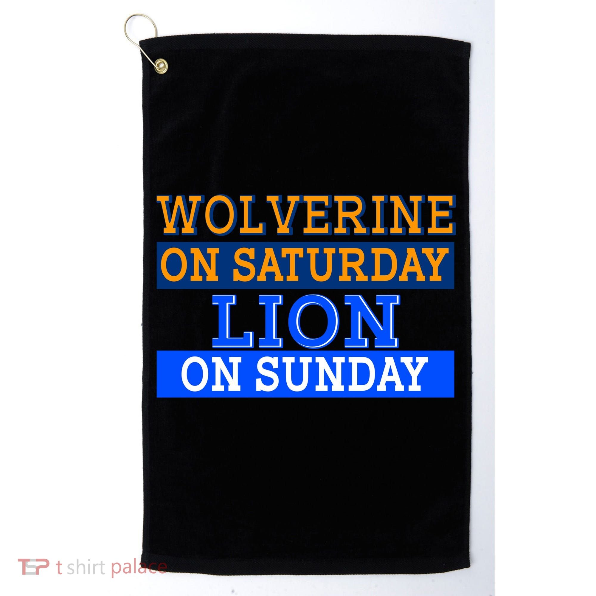 Wolverine On Saturday Lion on Sunday Sports Fan Golf Towel