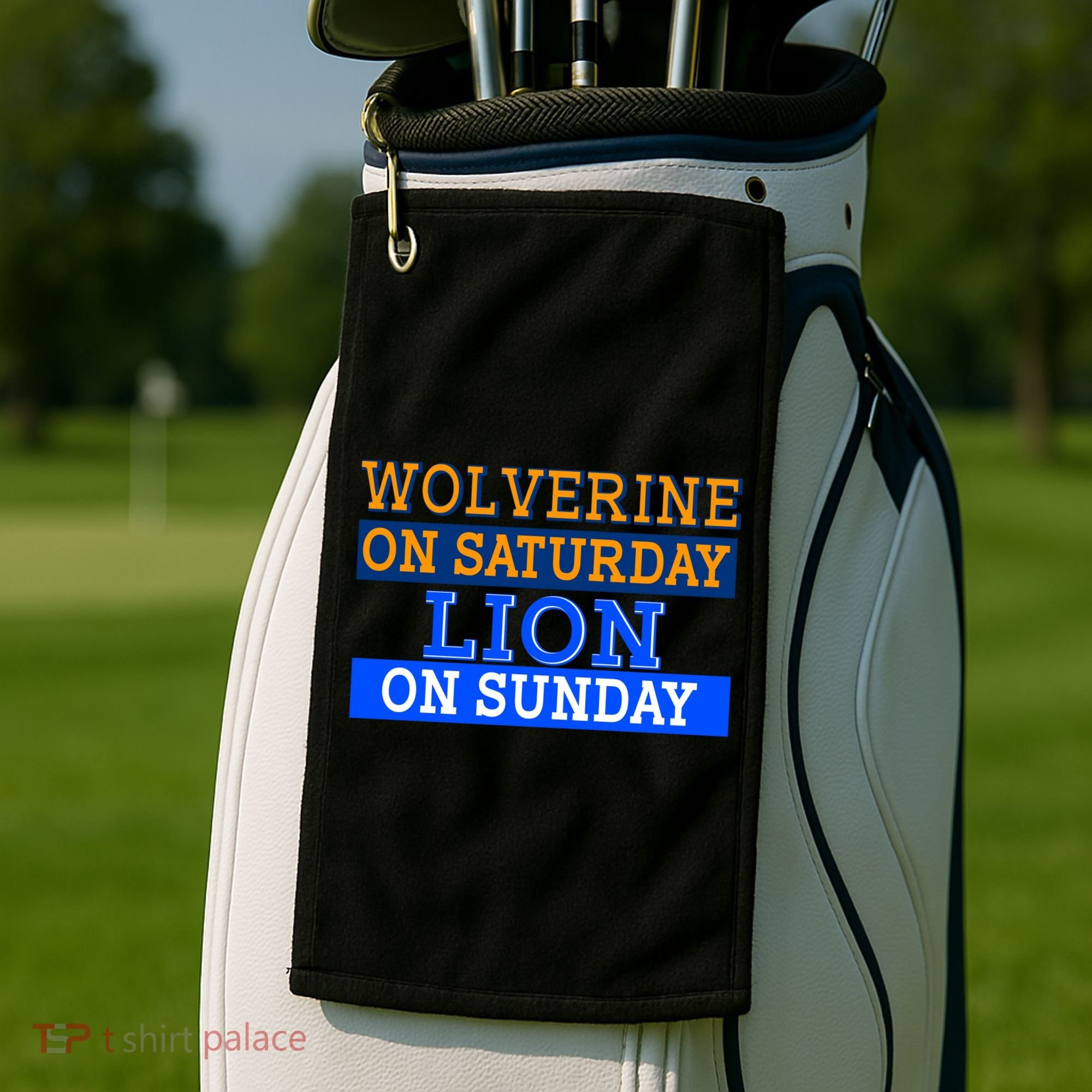 Wolverine On Saturday Lion on Sunday Sports Fan Golf Towel