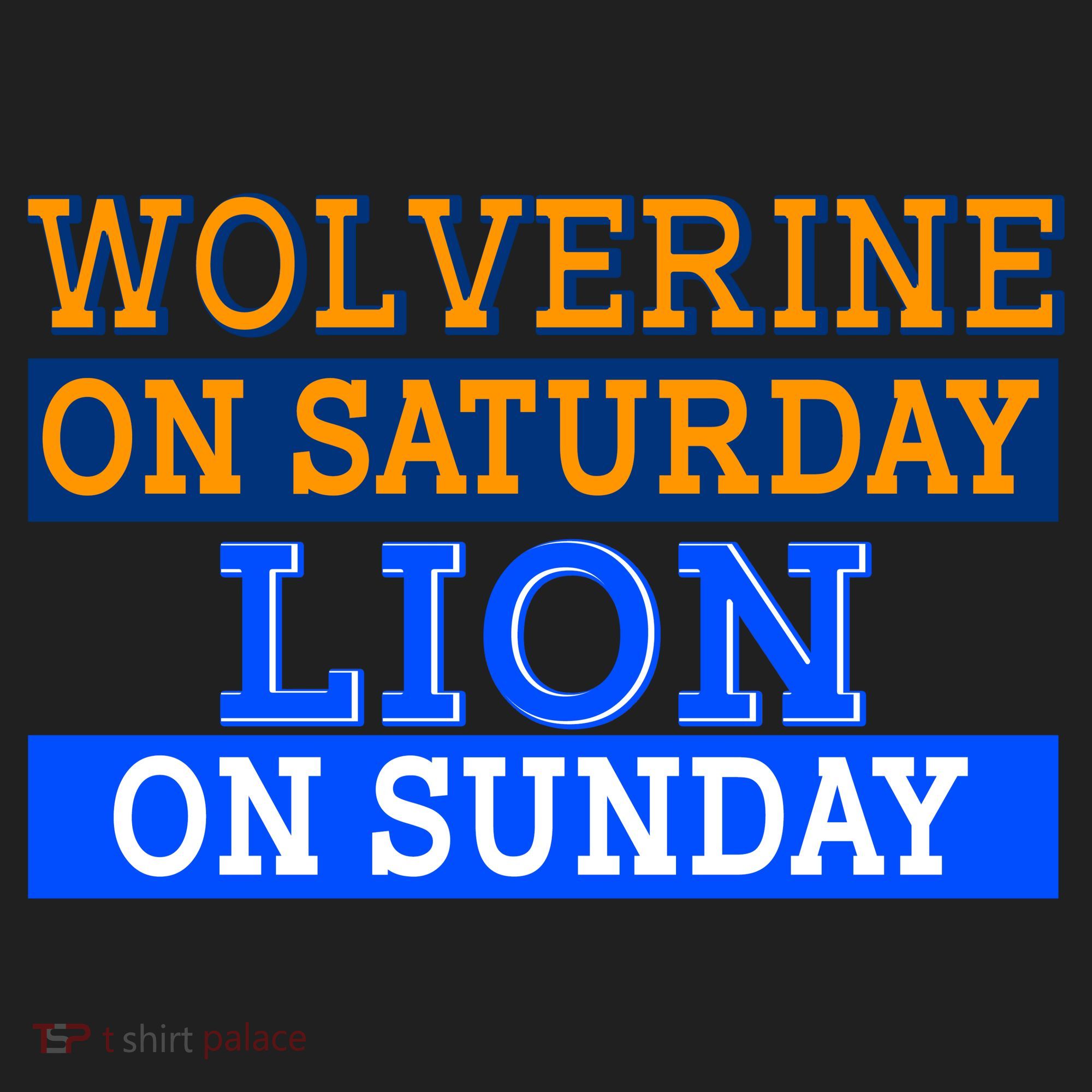 Wolverine On Saturday Lion on Sunday Sports Fan Golf Towel