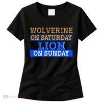 Wolverine On Saturday Lion on Sunday Sports Fan Women's T-Shirt thumb 0