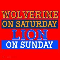 Wolverine On Saturday Lion on Sunday Sports Fan Santa Hat thumb 1