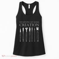 Weapons Of Mass Creation Funny Art Brush Painter Artist Women's Tank Top thumb 0
