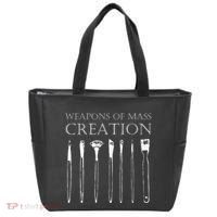 Weapons Of Mass Creation Funny Art Brush Painter Artist Tote Bag thumb 0