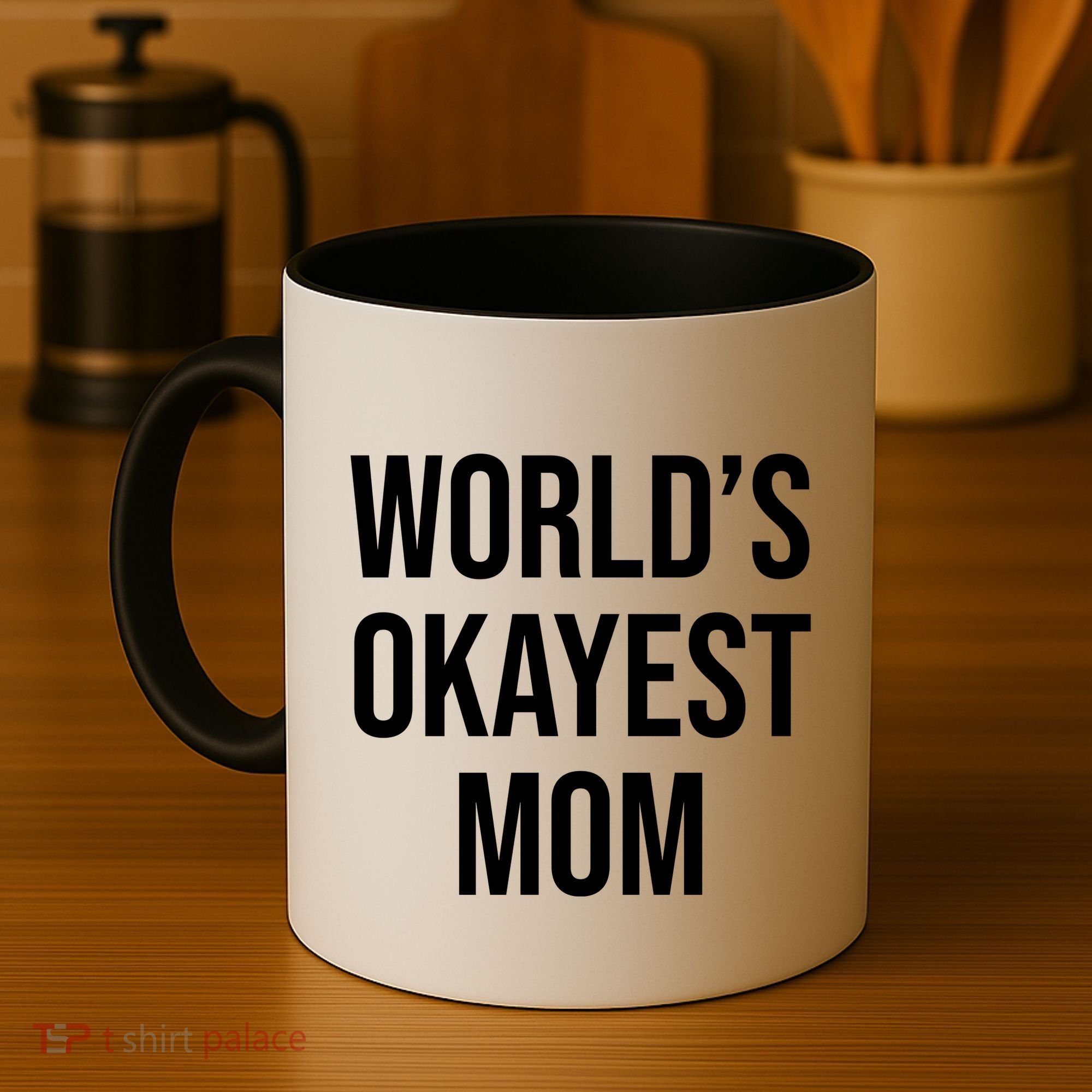 Worlds Okayest Mom Funny Coffee Mug