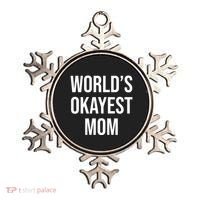 Worlds Okayest Mom Funny Ornament thumb 0