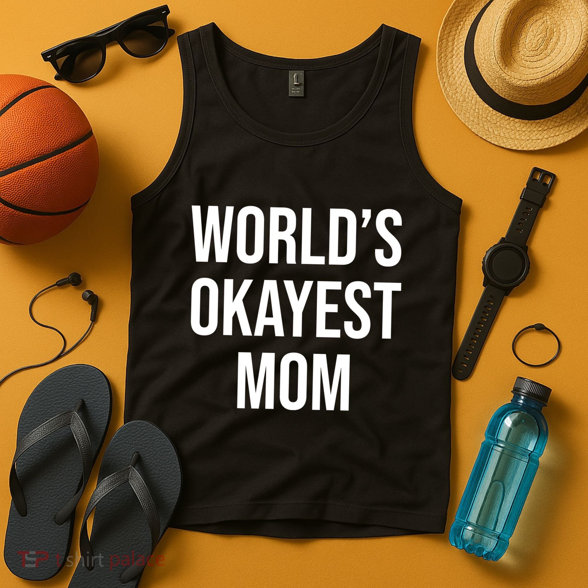 Worlds Okayest Mom Funny Tank Top