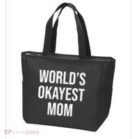 Worlds Okayest Mom Funny Tote Bag thumb 3