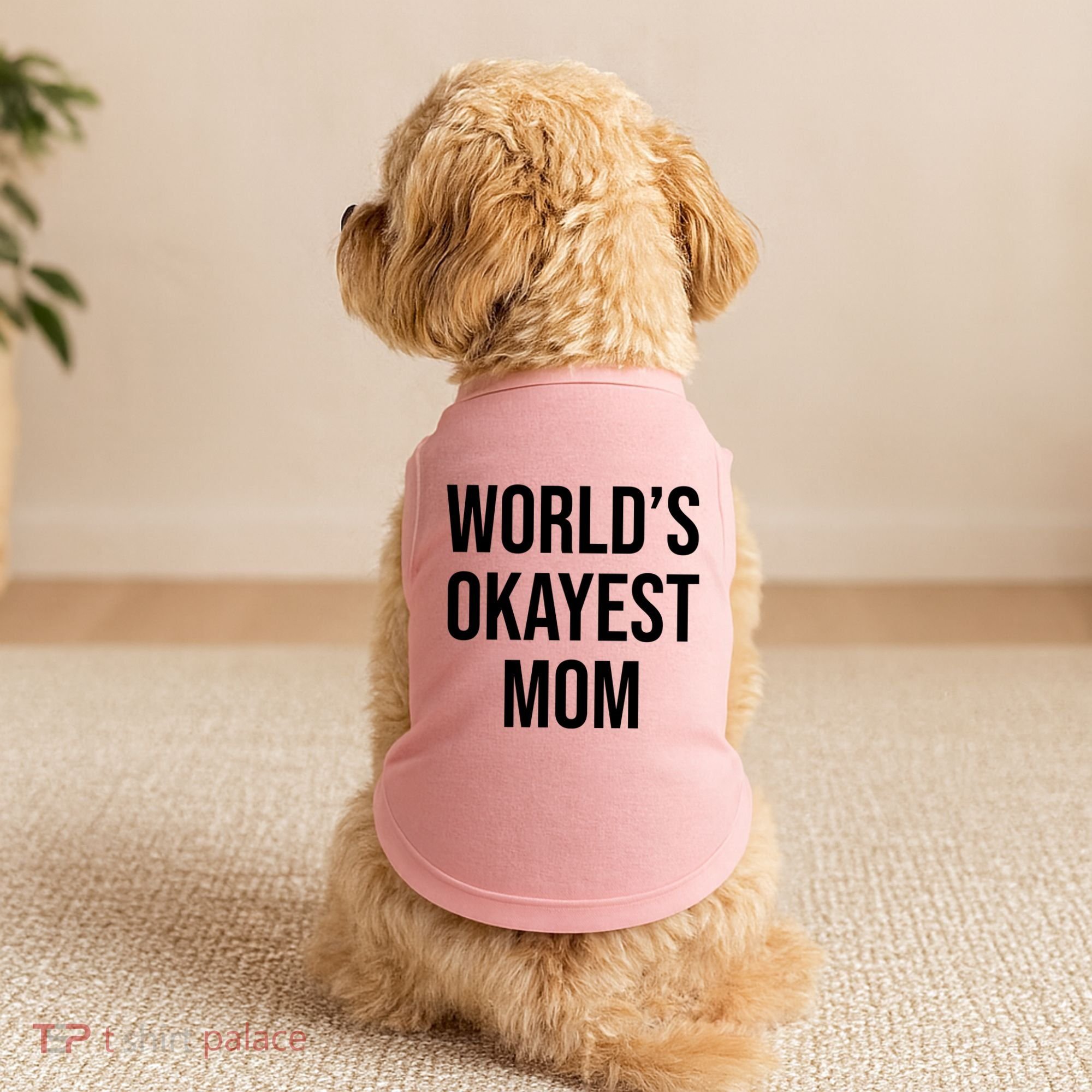 Worlds Okayest Mom Funny Doggie Tank