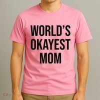 Worlds Okayest Mom Funny T-Shirt thumb 3