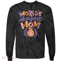 World's Okayest Mom Award Tie-Dye Long Sleeve Shirt thumb 0