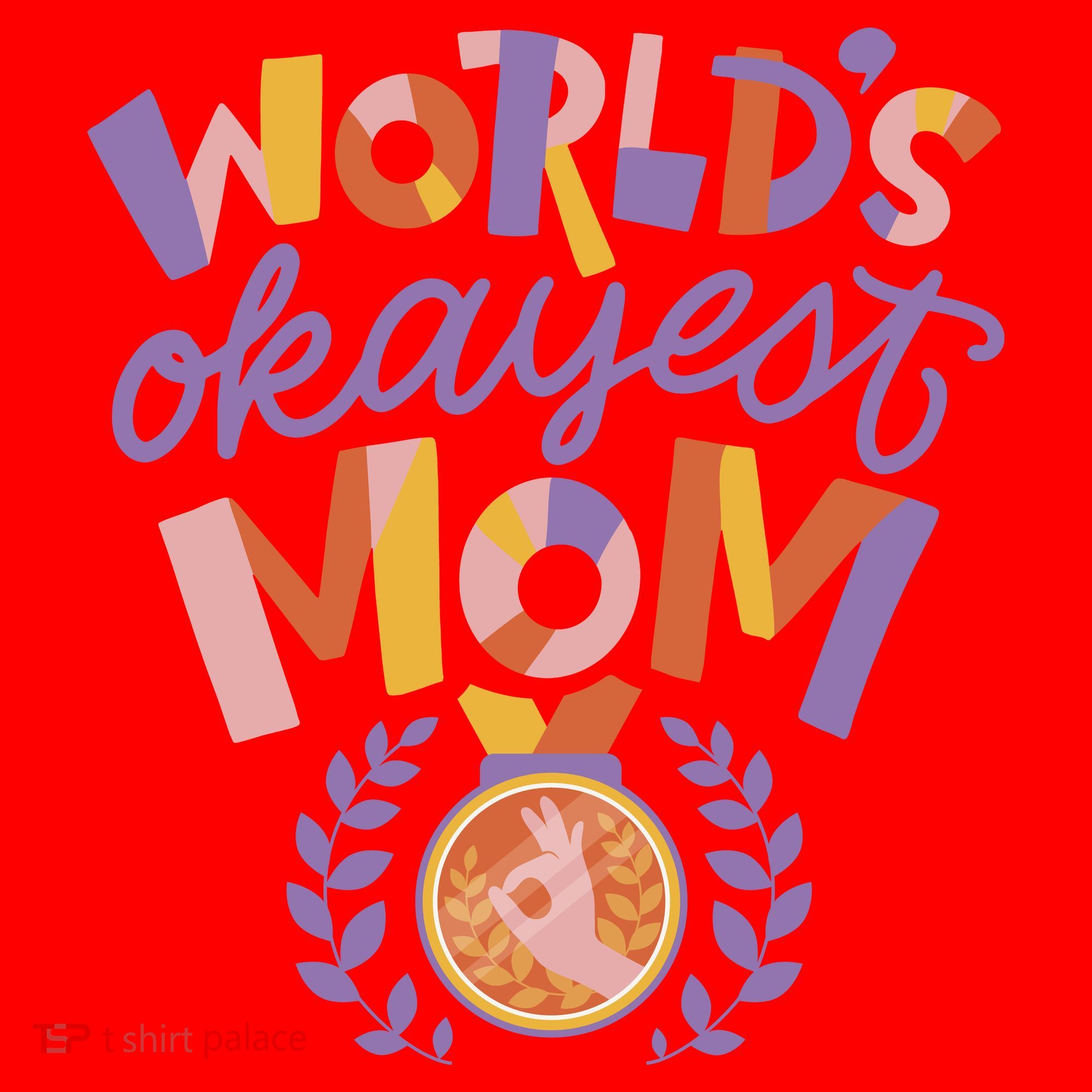 World's Okayest Mom Award Santa Hat