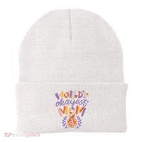 World's Okayest Mom Award Beanie thumb 0