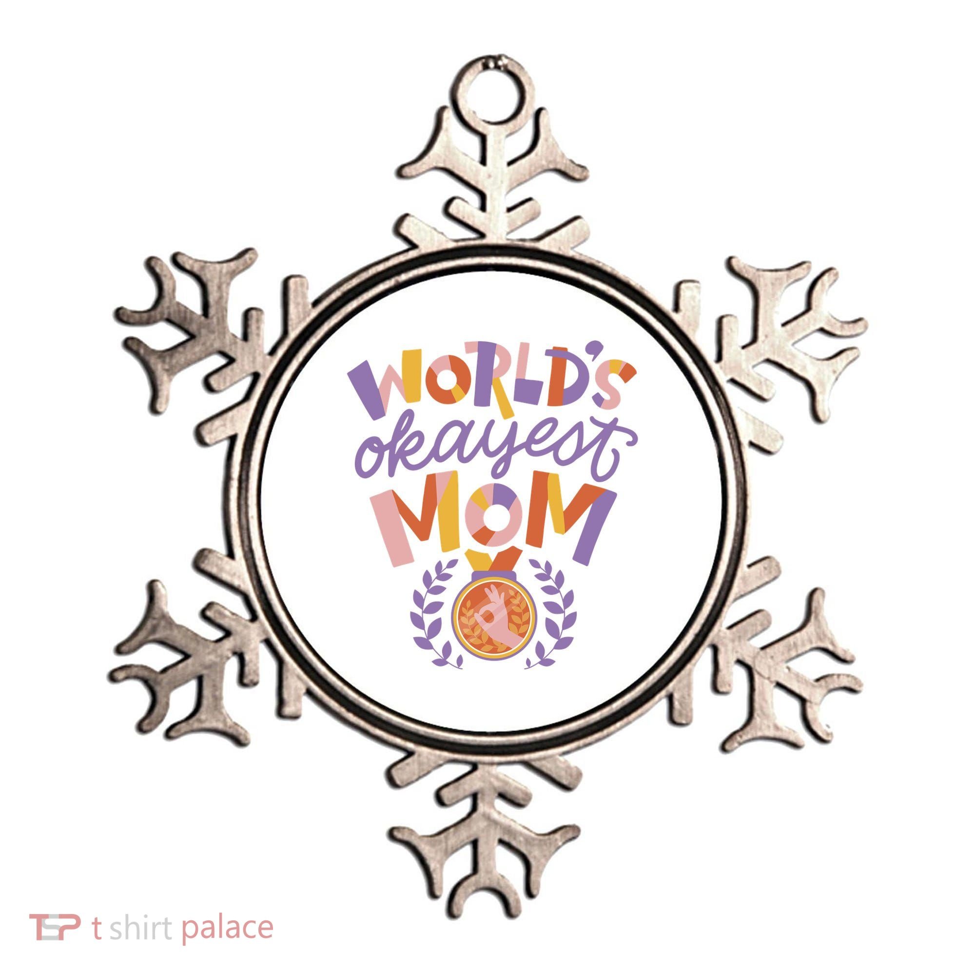 World's Okayest Mom Award Ornament