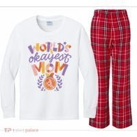 World's Okayest Mom Award Kids Long Sleeve Plaid Pajama Set thumb 0