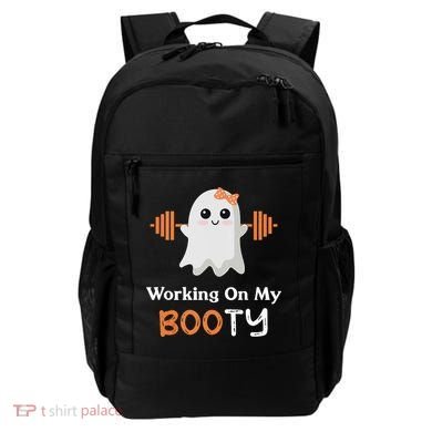 Working On My Booty Funny Halloween Gym Ghost Booty Pun Backpack