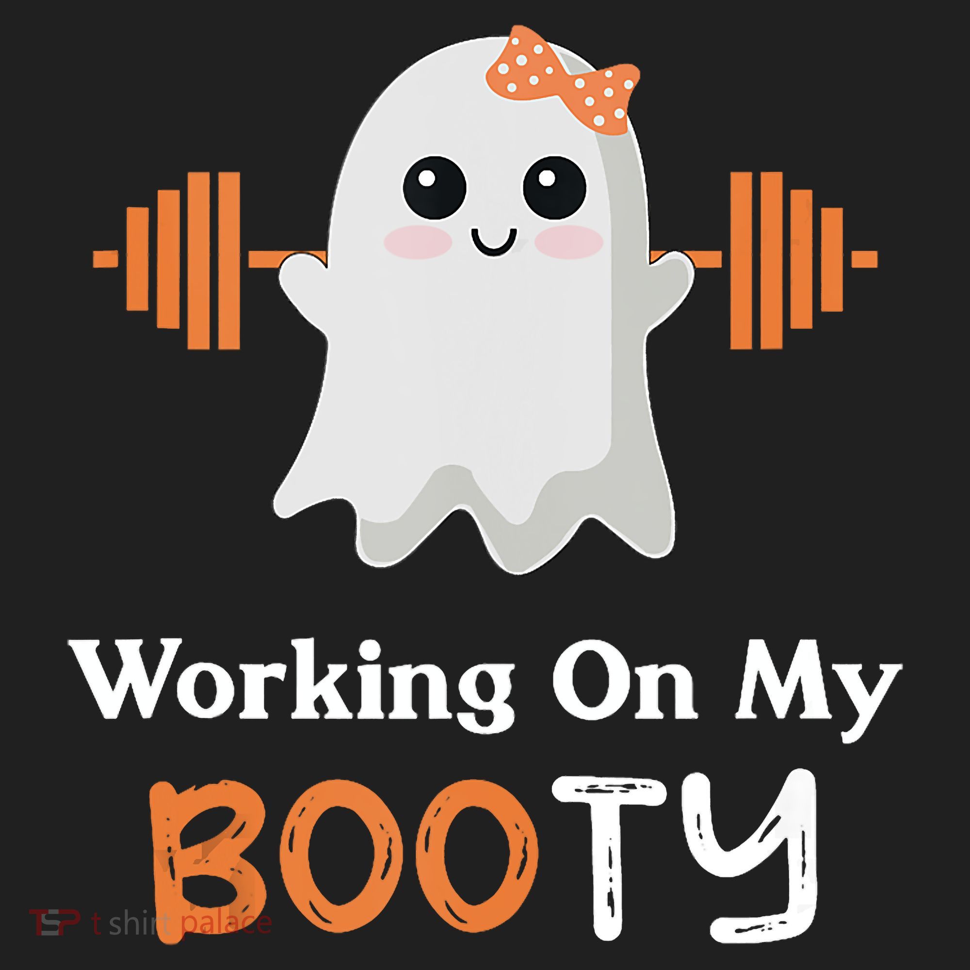 Working On My Booty Funny Halloween Gym Ghost Booty Pun Beanie