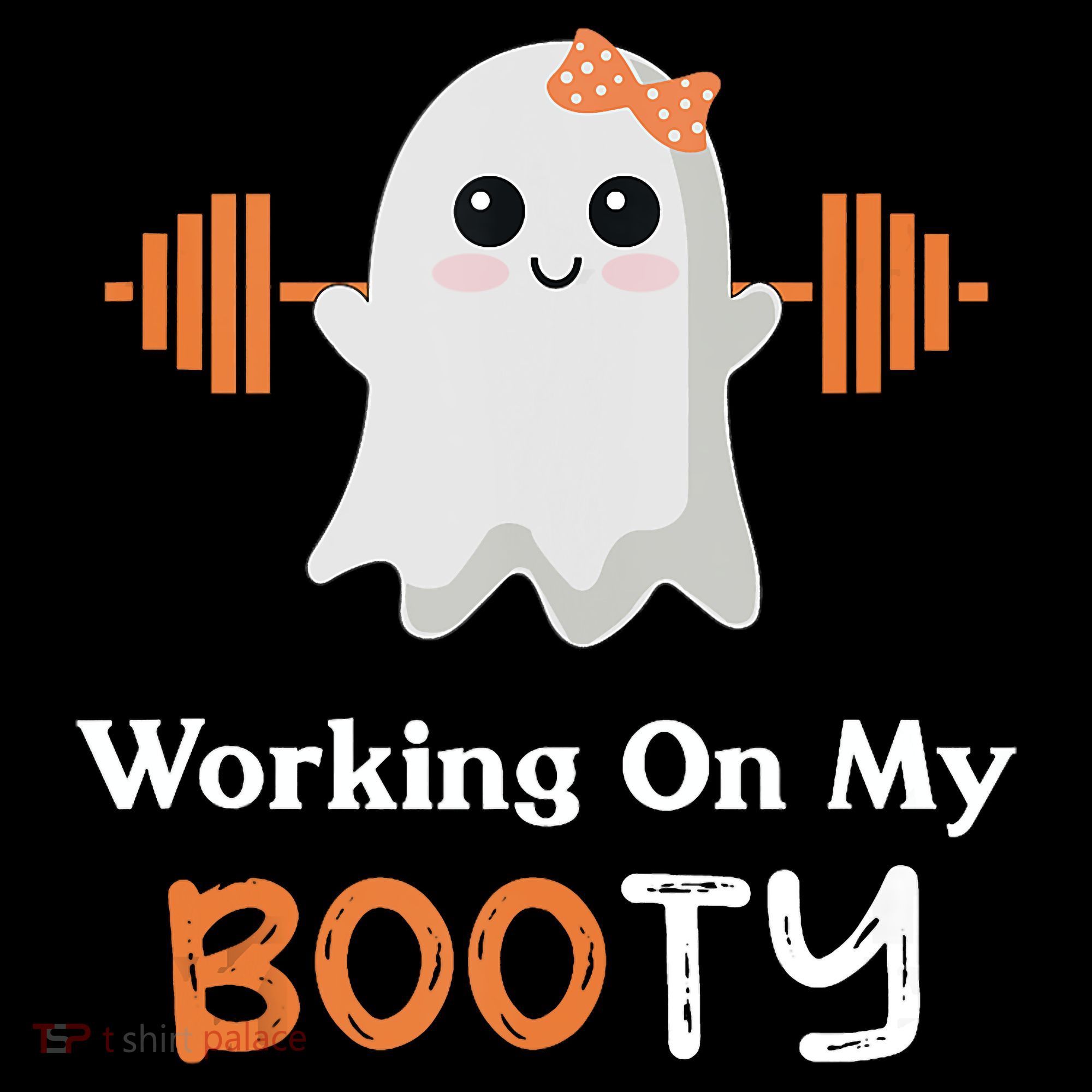 Working On My Booty Funny Halloween Gym Ghost Booty Pun Toddler Hoodie
