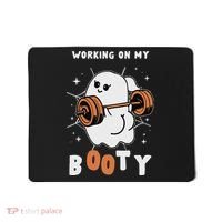 Working On My Booty Halloween Gym Cute Boo Ghost Fitness Mousepad thumb 0
