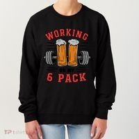 Working On My 6 Pack Beer Dad Funny Gymmer Women's Sweatshirt thumb 0