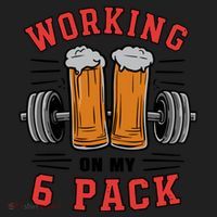 Working On My 6 Pack Beer Dad Funny Gymmer Women's Sweatshirt thumb 2