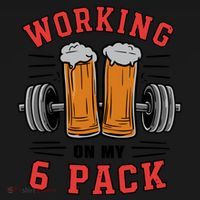 Working On My 6 Pack Beer Dad Funny Gymmer Backpack thumb 2