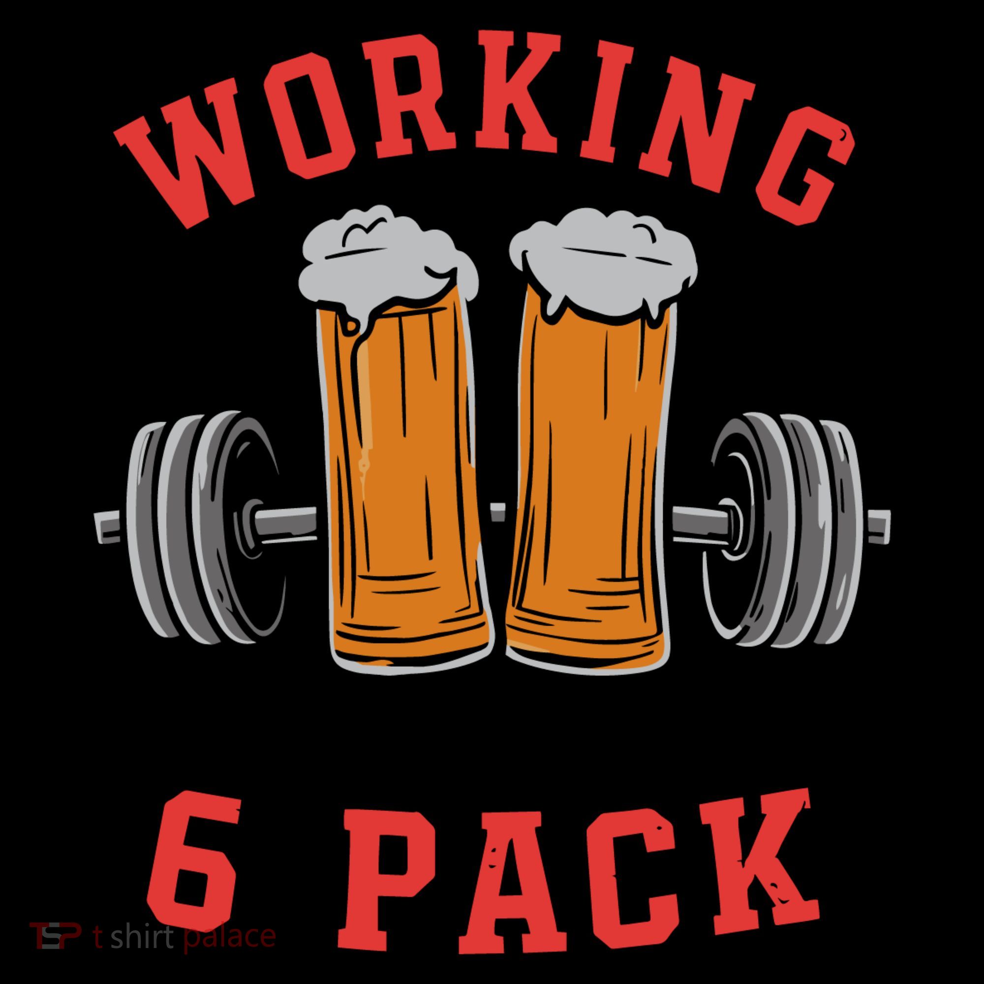 Working On My 6 Pack Beer Dad Funny Gymmer Coaster