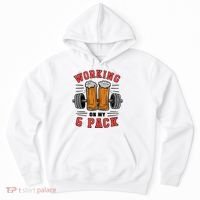 Working On My 6 Pack Beer Dad Funny Gymmer Hoodie thumb 0
