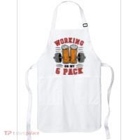 Working On My 6 Pack Beer Dad Funny Gymmer Apron thumb 0
