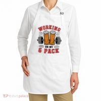 Working On My 6 Pack Beer Dad Funny Gymmer Apron thumb 2