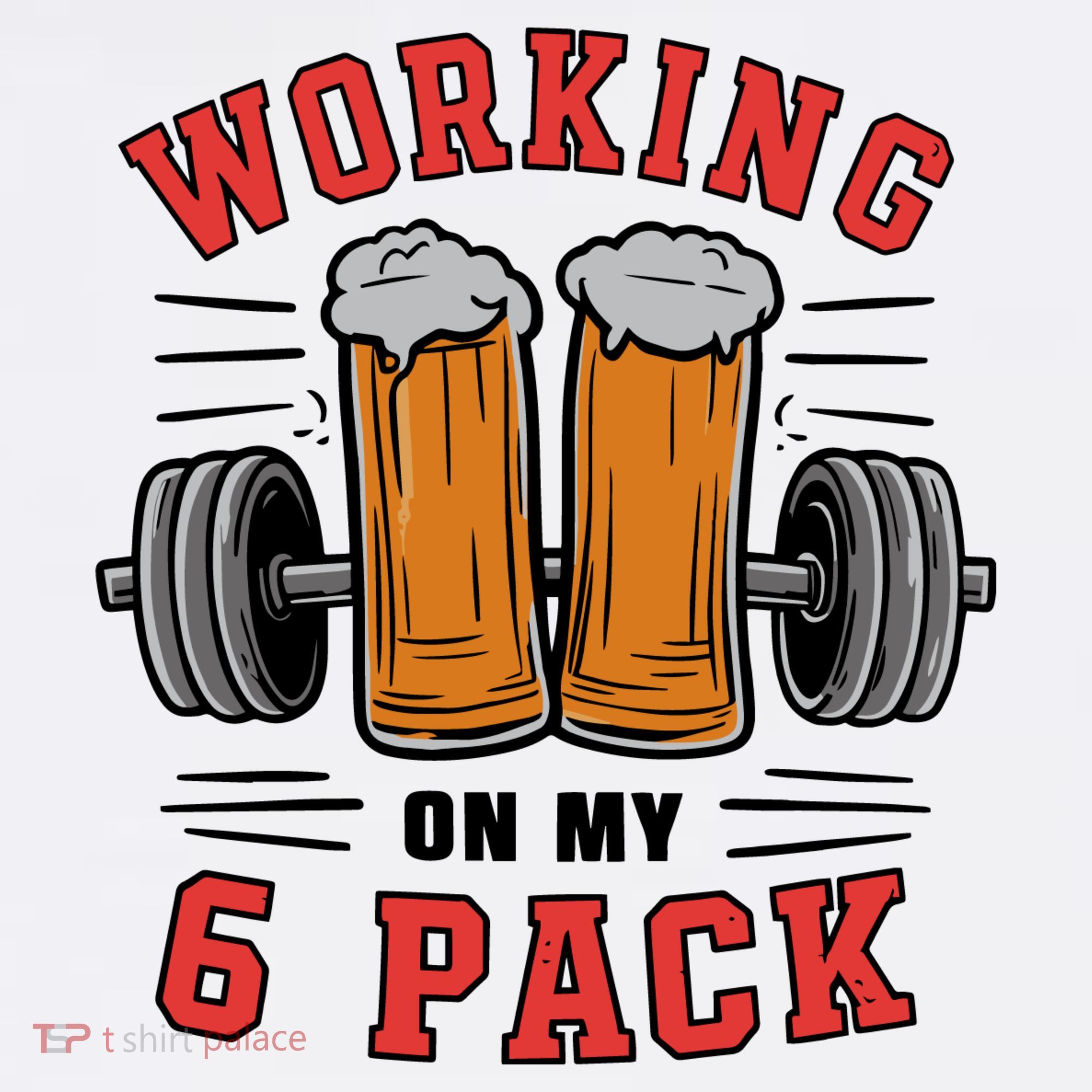 Working On My 6 Pack Beer Dad Funny Gymmer Bucket Hat