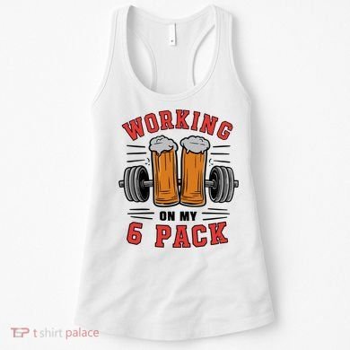 Working On My 6 Pack Beer Dad Funny Gymmer Women's Tank Top