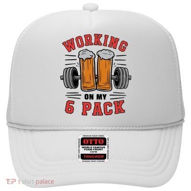 Working On My 6 Pack Beer Dad Funny Gymmer Hat