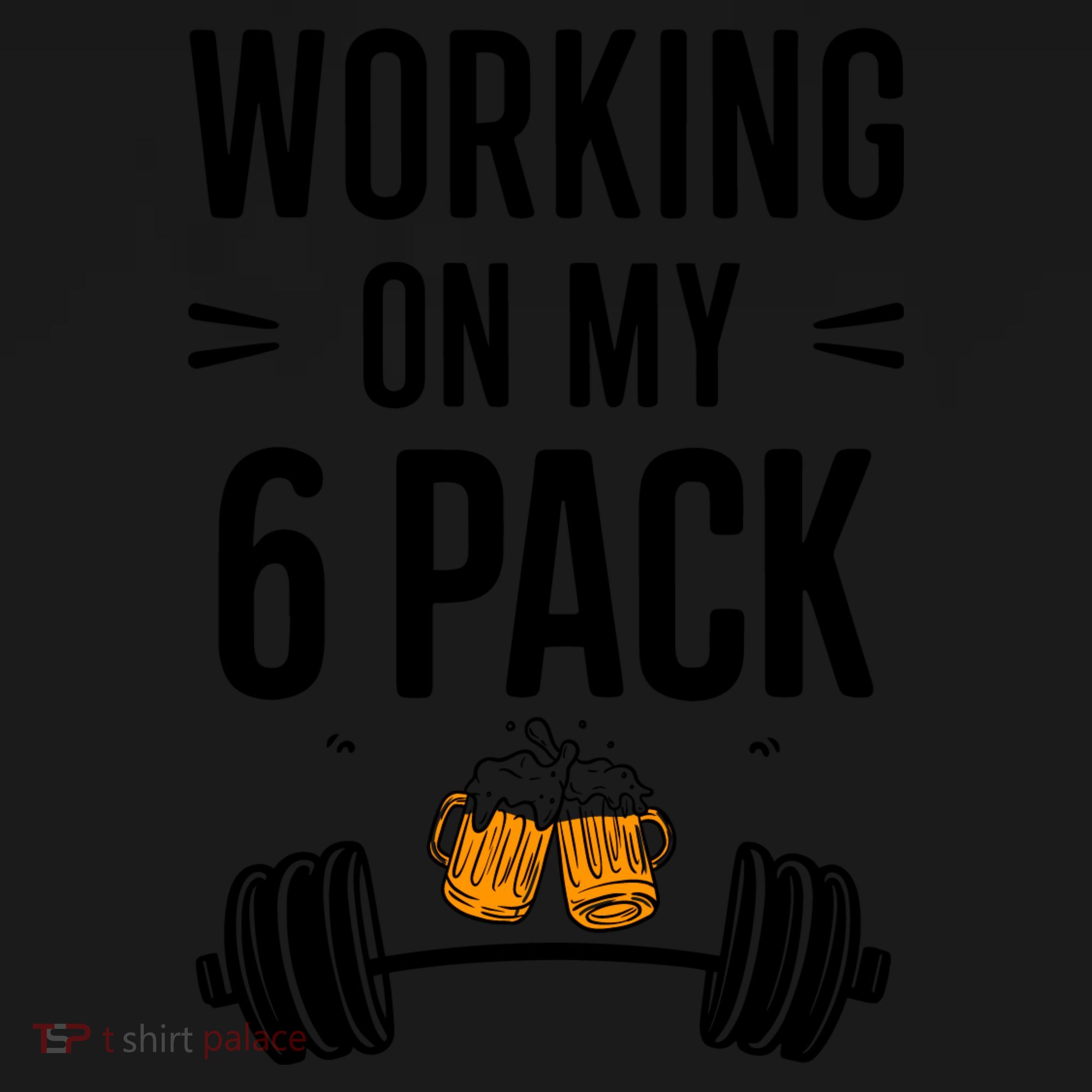Working On My 6 Pack Beer Dad Funny Gymmer Coaster