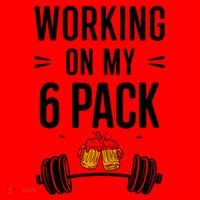 Working On My 6 Pack Beer Dad Funny Gymmer Santa Hat thumb 1