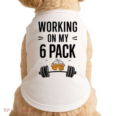 Working On My 6 Pack Beer Dad Funny Gymmer Doggie Tank