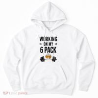 Working On My 6 Pack Beer Dad Funny Gymmer Hoodie thumb 0