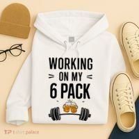 Working On My 6 Pack Beer Dad Funny Gymmer Hoodie thumb 4