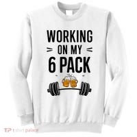 Working On My 6 Pack Beer Dad Funny Gymmer Sweatshirt thumb 0