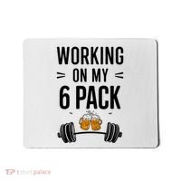 Working On My 6 Pack Beer Dad Funny Gymmer Mousepad thumb 0