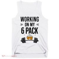 Working On My 6 Pack Beer Dad Funny Gymmer Tank Top thumb 0