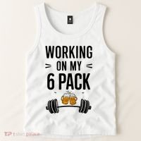 Working On My 6 Pack Beer Dad Funny Gymmer Tank Top thumb 2
