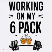 Working On My 6 Pack Beer Dad Funny Gymmer Visor thumb 3