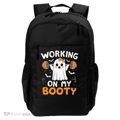 Working On My Booty Funny Halloween Ghost Gym Workout Backpack