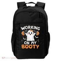 Working On My Booty Funny Halloween Ghost Gym Workout Backpack thumb 0