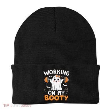 Working On My Booty Funny Halloween Ghost Gym Workout Beanie