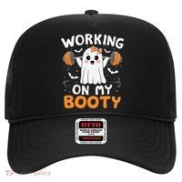 Working On My Booty Funny Halloween Ghost Gym Workout Hat thumb 0