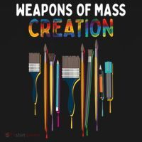 Weapons Of Mass Creation Artist Painting Gift Art Teachers Gift Women's Hoodie thumb 2