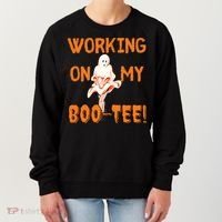 Working On My Boo Working On My Booty Funny Gym Funny Hallowen Women's Sweatshirt thumb 0